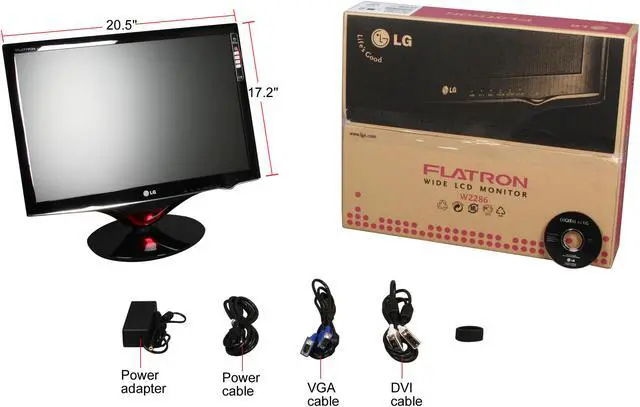 Alt view image 7 of 7 - LG W2286L Black 22" 2ms HDMI LED Backlight LCD monitor 250 cd/m2 DC 2000000:1