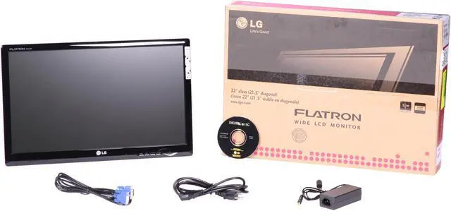 Alt view image 7 of 7 - LG W2230S Glossy Black 21.5" 5ms 1080P KickStand Widescreen LCD Monitor