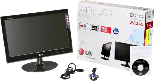 Alt view image 8 of 8 - LG 20" LCD Monitor 5 ms D-Sub, DVI-D W2040T-PN