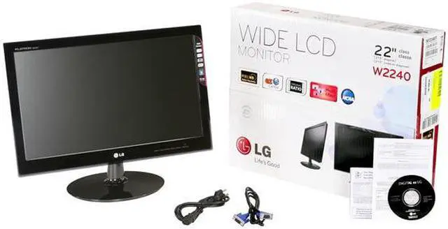 Alt view image 7 of 7 - LG 22" LCD Monitor 5 ms D-Sub, DVI-D W2240T-PN