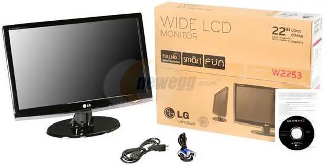 Alt view image 8 of 8 - LG W2253VP-PF Glossy Black 21.5" 5ms Full HD HDMI Widescreen LCD Monitor 300 cd/m2 DC 70000:1(1000:1)