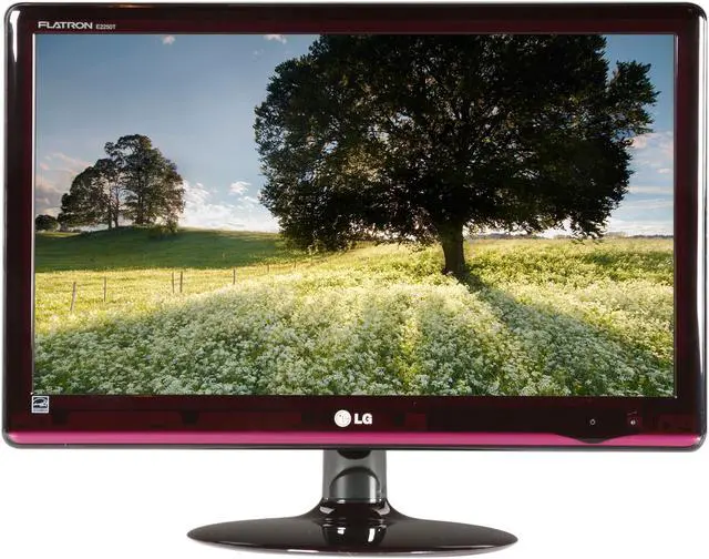 Alt view image 2 of 8 - LG E2250T-PN Purple Deco 21.5" LED BackLight LCD Monitor Slim Design w/ 2-Way Stand 250 cd/m2 DFC 5,000,000:1