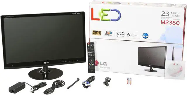 Alt view image 8 of 8 - LG M2380D-PU Black 23" 1080p 5ms Full HD LED Backlight TV Monitor w/DTV Tuner 250cd/m2 DC 5,000,000:1