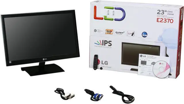 Alt view image 9 of 9 - LG E2370V-BF Black 23" IPS Panel Full HD HDMI LED BackLight LCD Monitor 250 cd/m2 DCR 5,000,000:1