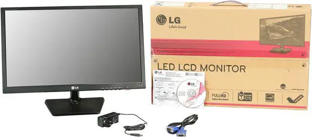 Alt view image 7 of 7 - LG 24" TN FHD LCD Monitor 5 ms D-Sub, DVI-D, HDMI, Headphone Out Flatron E2442V-BN