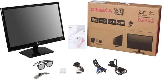 Alt view image 11 of 11 - LG 23" 3D LCD Monitor 5 ms D-Sub, DVI, HDMI D2342PB-PN