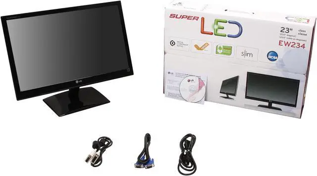 Alt view image 8 of 8 - LG 23" TN LCD Monitor 5 ms D-Sub, DVI EW234T-PN