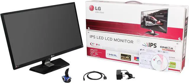 Alt view image 7 of 7 - LG IPS277L-BN Black 27" 5ms HDMI Widescreen LED Monitor 250 cd/m2 5,000,000:1 IPS Panel