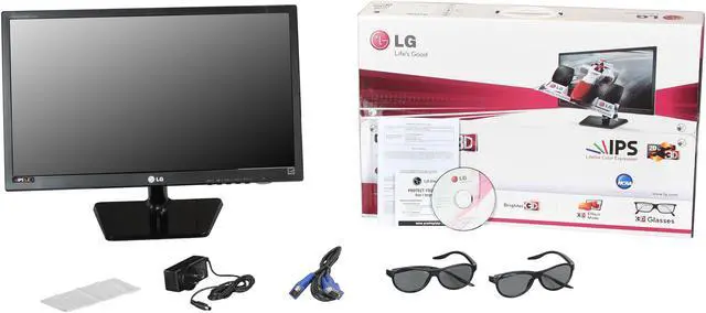 Alt view image 10 of 10 - LG D2343P-BN Black 23" 5ms HDMI IPS-Panel Widescreen LED backlight 3D Monitor 250 cd/m2 5,000,000:1