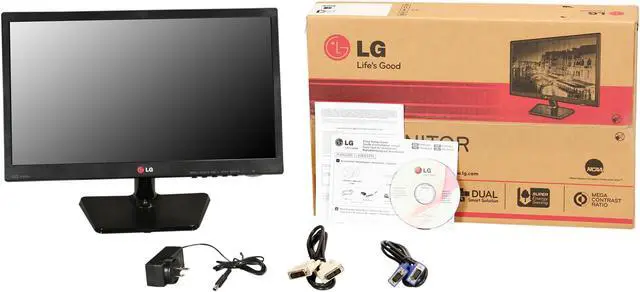 Alt view image 7 of 7 - LG 19.5" LCD Monitor 5 ms D-Sub, DVI-D 20EN33TS-B