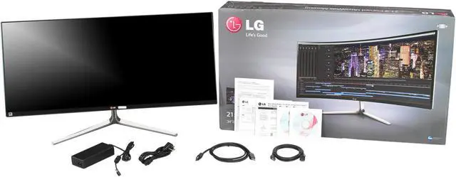 Alt view image 8 of 8 - LG 34UC97 34’’ Cineview Curved Ultrawide 21:9 MAC Compatible/ Thunderbolt LED Monitor IPS 2HDMI WQHD 300 cd/m2 100,000:1