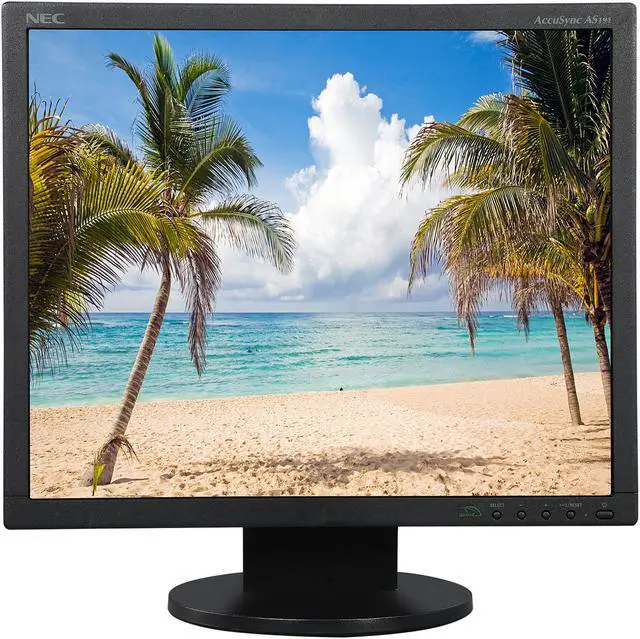Alt view image 2 of 8 - NEC Display Solutions 19" SXGA LCD Monitor 5 ms D-Sub, DVI-D AccuSync AS191-BK