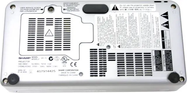 Alt view image 8 of 10 - SHARP XR-1S 800 x 600 1100 Lumens DLP Projector 1500:1