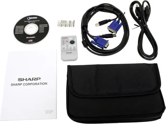 Alt view image 9 of 10 - SHARP XR-1S 800 x 600 1100 Lumens DLP Projector 1500:1