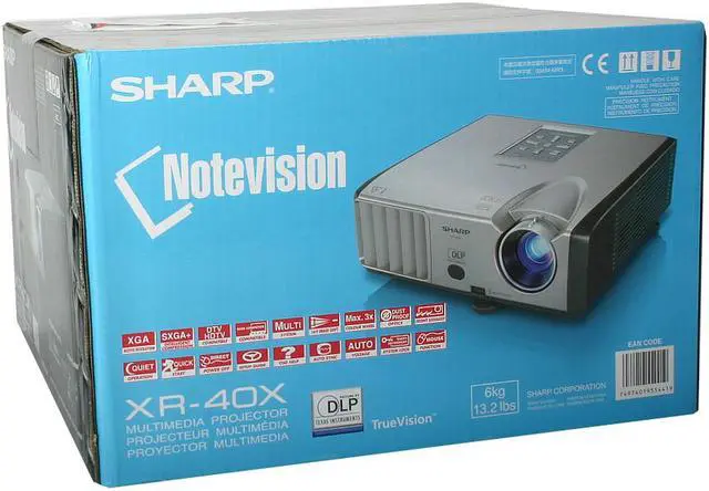Alt view image 12 of 13 - SHARP XR-40X 1024 x 768 2600 ANSI Lumens DLP Projector 2200:1