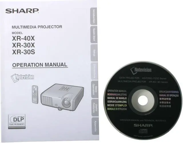 Alt view image 11 of 13 - SHARP XR-40X 1024 x 768 2600 ANSI Lumens DLP Projector 2200:1