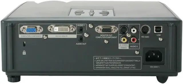 Alt view image 6 of 13 - SHARP XR-40X 1024 x 768 2600 ANSI Lumens DLP Projector 2200:1