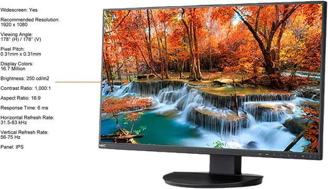 Alt view image 4 of 10 - SHARP EA272F-BK 27" 1920 x 1080 Built-in Speakers Monitor