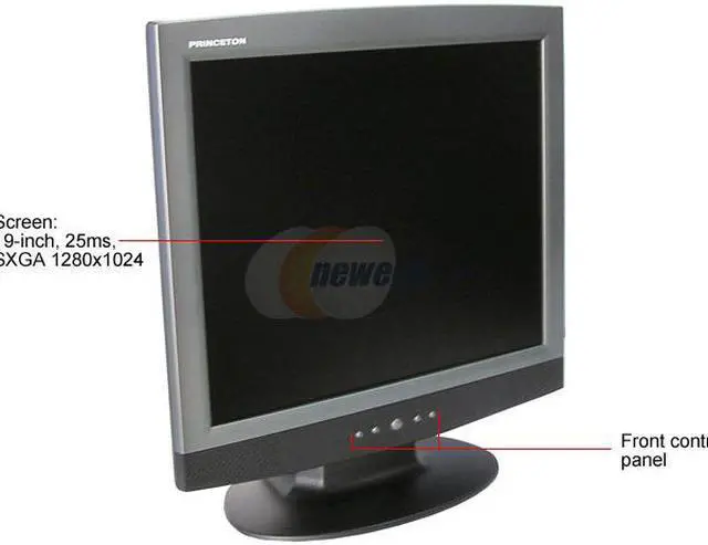 Alt view image 2 of 6 - PRINCETON 19" Active Matrix, TFT LCD SXGA LCD Monitor 25 ms D-Sub, DVI LCD19D