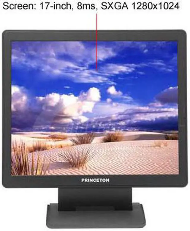 Alt view image 2 of 5 - PRINCETON 17" Active Matrix, TFT LCD SXGA LCD Monitor 8 ms D-Sub LCD1708