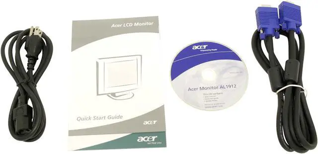 Alt view image 8 of 9 - Acer 19" Active Matrix, TFT LCD SXGA LCD Monitor 16 ms AL1912b