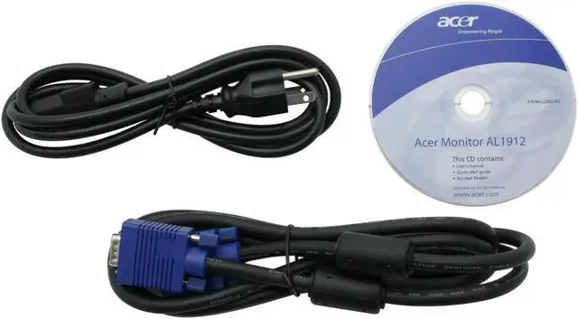 Alt view image 7 of 8 - Acer 19" Active Matrix, TFT LCD SXGA LCD Monitor 16 ms D-Sub AL1912b