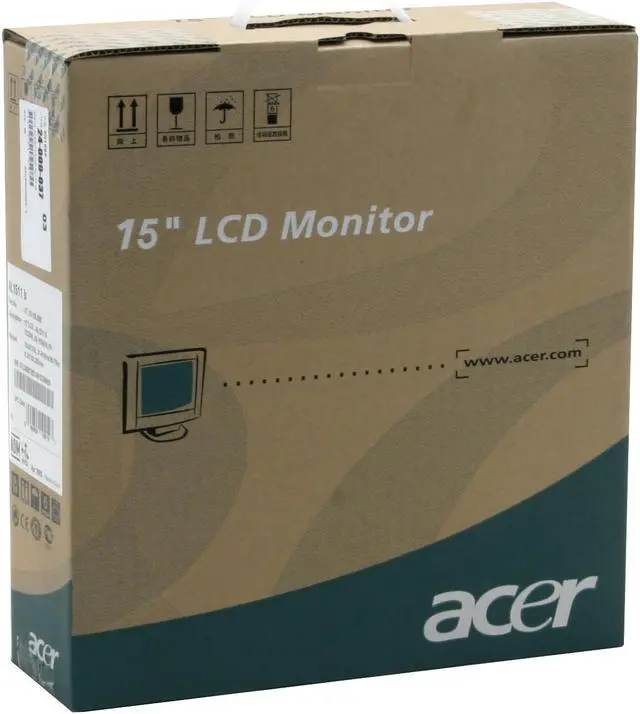 Alt view image 8 of 8 - Acer 15" TFT LCD XGA LCD Monitor 25 ms AL1511B