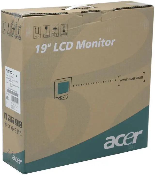 Alt view image 9 of 9 - Acer 19" TFT LCD SXGA LCD Monitor 12 ms AL1912s