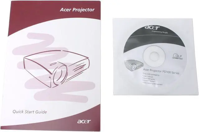 Alt view image 9 of 11 - Acer PD100 800 x 600 2000 ANSI Lumens (Standard), 1600 ANSI Lumens (ECO) DLP Projector 2000:1