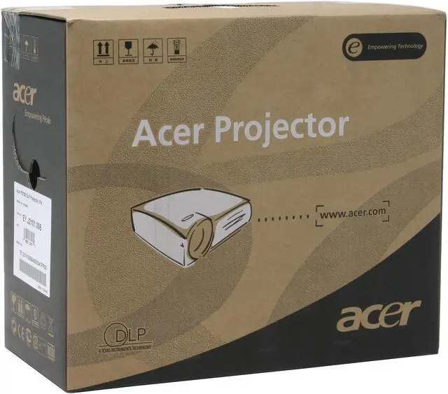 Alt view image 10 of 11 - Acer PD100 800 x 600 2000 ANSI Lumens (Standard), 1600 ANSI Lumens (ECO) DLP Projector 2000:1
