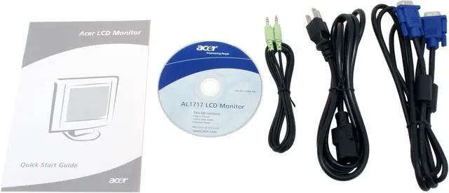 Alt view image 8 of 9 - Acer 17" TFT LCD SXGA LCD Monitor 8 ms D-Sub AL1717 Abm
