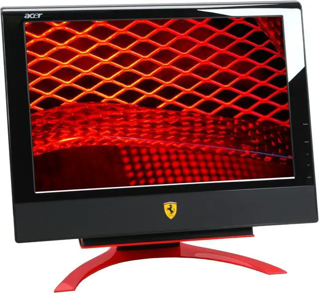 Alt view image 3 of 16 - Acer Ferrari F-20 Black-Red 20" 8ms(GTG) DVI Widescreen LCD Monitor 300 cd/m2 800:1 Built in Speakers