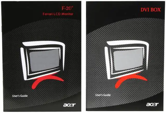 Alt view image 13 of 16 - Acer Ferrari F-20 Black-Red 20" 8ms(GTG) DVI Widescreen LCD Monitor 300 cd/m2 800:1 Built in Speakers