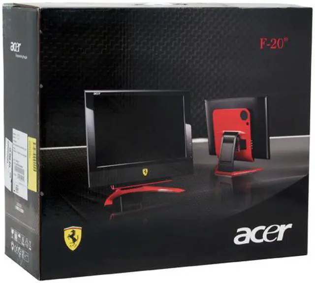 Alt view image 16 of 16 - Acer Ferrari F-20 Black-Red 20" 8ms(GTG) DVI Widescreen LCD Monitor 300 cd/m2 800:1 Built in Speakers