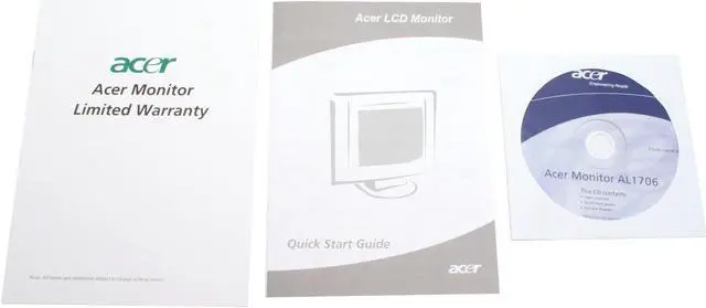 Alt view image 9 of 10 - Acer 17" TFT LCD SXGA LCD Monitor 12 ms D-Sub AL1706b