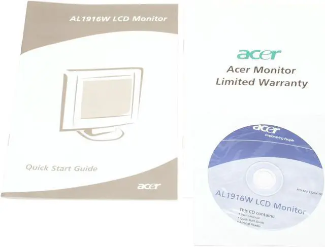 Alt view image 8 of 10 - Acer 19" Active Matrix, TFT LCD WXGA+ LCD Monitor 5 ms D-Sub, DVI AL1916WAbd