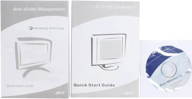 Alt view image 9 of 10 - Acer 17" TFT LCD SXGA LCD Monitor 5 ms D-Sub AL1716 Fb