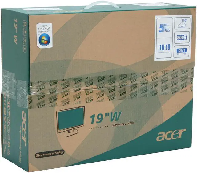 Alt view image 13 of 13 - Acer 19" WXGA+ LCD Monitor 5 ms D-Sub, DVI X191Wsd
