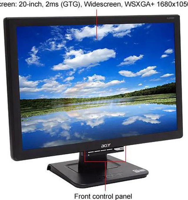 Alt view image 3 of 12 - Acer 20" WSXGA+ LCD Monitor 2ms(GTG) D-Sub, DVI AL2016WCbd