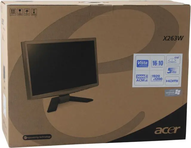 Alt view image 12 of 12 - Acer 25.5" WUXGA LCD Monitor 5ms(GTG) D-Sub, HDMI X263Wbi