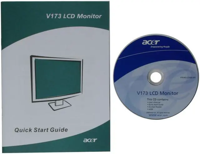 Alt view image 11 of 12 - Acer 17" SXGA LCD Monitor 5 ms D-Sub V173 b