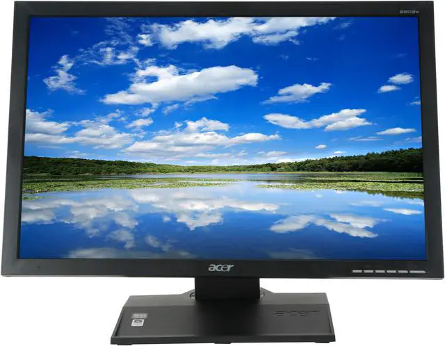 Alt view image 2 of 10 - Acer B203Wbdmr Black 20" 5ms  Widescreen LCD Monitor with Height & Pivot Adjustments 300 cd/m2 2500:1 (DCR) Built-in Speakers
