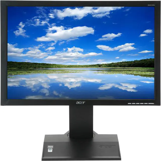 Alt view image 7 of 10 - Acer B203Wbdmr Black 20" 5ms  Widescreen LCD Monitor with Height & Pivot Adjustments 300 cd/m2 2500:1 (DCR) Built-in Speakers