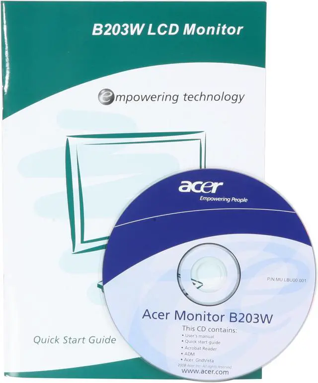Alt view image 9 of 10 - Acer B203Wbdmr Black 20" 5ms  Widescreen LCD Monitor with Height & Pivot Adjustments 300 cd/m2 2500:1 (DCR) Built-in Speakers