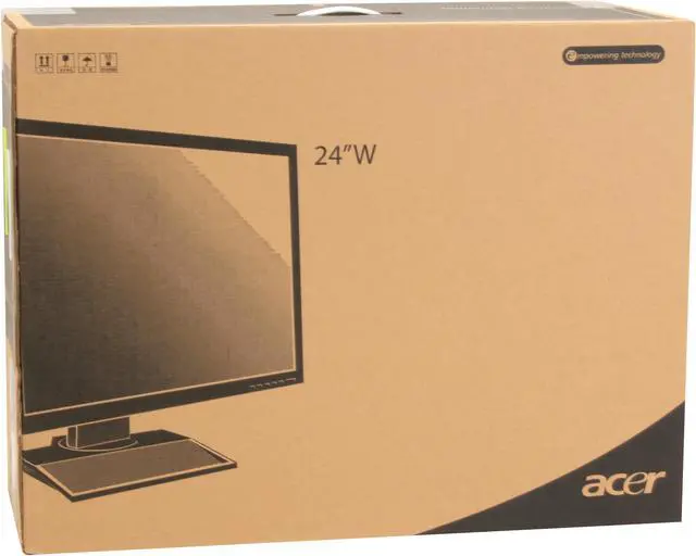 Alt view image 17 of 17 - Acer 24" WUXGA LCD Monitor with HDCP Support and Height & Pivot Adjustments 5 ms D-Sub, DVI B243Wbdr