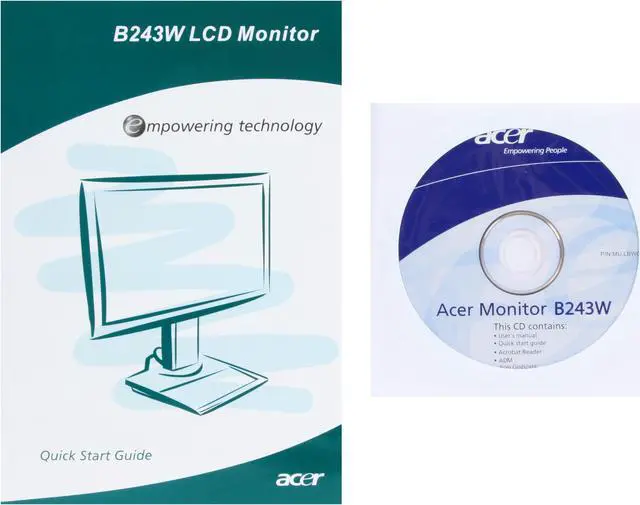Alt view image 16 of 17 - Acer 24" WUXGA LCD Monitor with HDCP Support and Height & Pivot Adjustments 5 ms D-Sub, DVI B243Wbdr