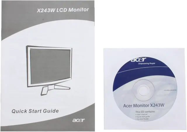 Alt view image 11 of 12 - Acer X243Wbd Black 24" 5ms Widescreen LCD Monitor 400 cd/m2 3000:1 ACM with HDCP support
