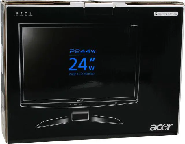 Alt view image 12 of 12 - Acer P244Wbii Glossy Black 24" 2ms (GTG) HDMI 16:9 Full 1080P Widescreen LCD Monitor 300 cd/m2 20000:1 ACM
