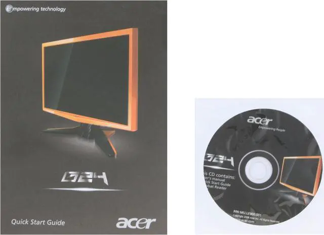 Alt view image 12 of 13 - Acer 24" WUXGA LCD Monitor 2ms(GTG) D-Sub, DVI, HDMI G24