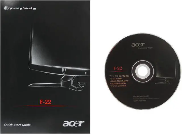 Alt view image 10 of 11 - Acer Ferrari F-22 Black-Red 22" 2ms HDMI Widescreen LCD Monitor 300 cd/m2 20000:1 Built in AC Adapter